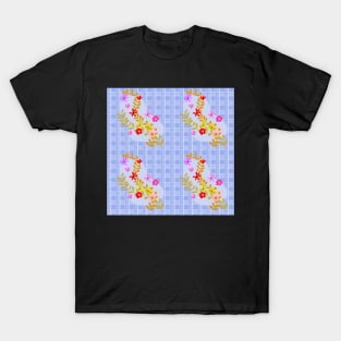 Gingham and Flowers T-Shirt